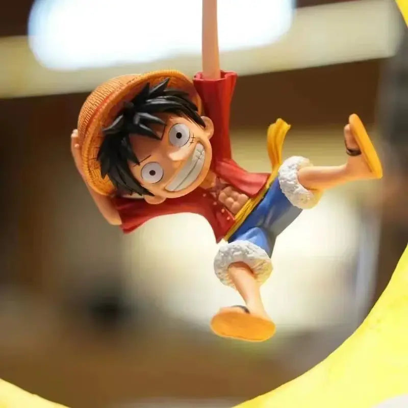 One Piece Luffy Night Light Anime Peripheral Desktop Decoration Magnetic Control Moon Lamp Children Funny Holiday Gifts
