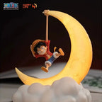 One Piece Luffy Night Light Anime Peripheral Desktop Decoration Magnetic Control Moon Lamp Children Funny Holiday Gifts
