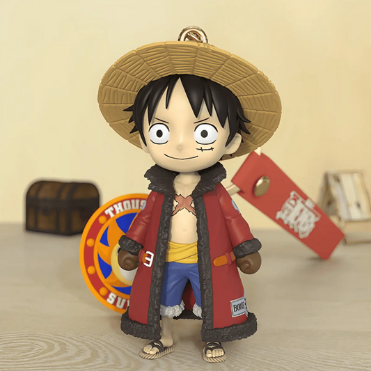 Porte-clés figurine Monkey D. Luffy One Piece accessoire collector anime