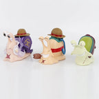 Figurine One Piece Luffy Den Den Mushi Doflamingo Law ZanTelephone Snail Worm, modèle de collection en PVC, jouet cadeau, 8cm, 9 pièces GEAR GLOW