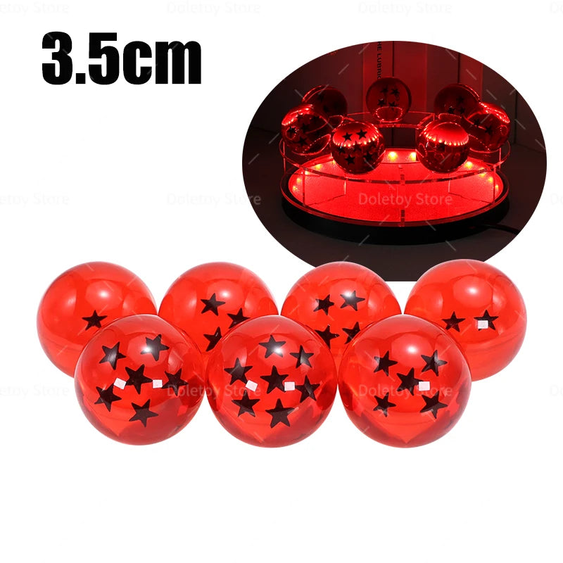 Dragon Ball Z 1:1 boule de cristal 7 étoiles boules figurines Orange bleu Shenron Dragon boules de cristal PVC Collection ensemble complet GEAR GLOW