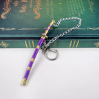 Mini épée de la série Roronoa Zoro, 9cm, avec chaîne Anti-perte, périphériques d'anime OP, Basil Hawkins, porte-clés en métal, cadeau pour les Fans GEAR GLOW