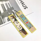 Porte-clés Anime une pièce avec mignon Jet Manga brodé, étiquette de clé à la mode pour accessoire de bijoux, porte-anneau, cadeau pour les Fans d'anime GEAR GLOW