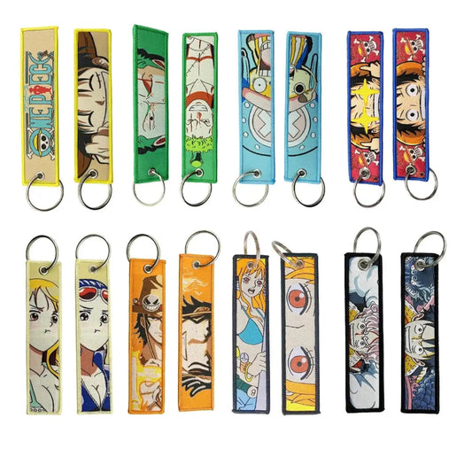 Porte-clés One Piece broderie haute qualité accessoire anime collector