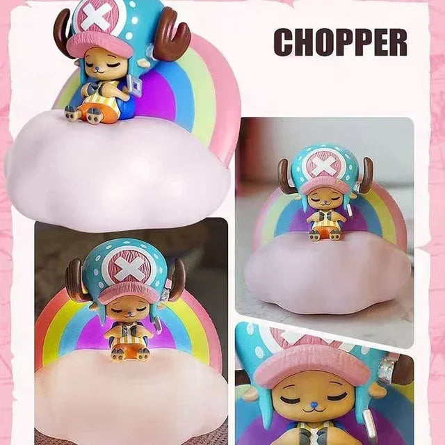 Une pièce boîte aveugle figurines veilleuse Luffy Zoro Nami Sanji Chopper doux rêve lumineux ornement Anime boîte Surprise cadeau jouet GEAR GLOW