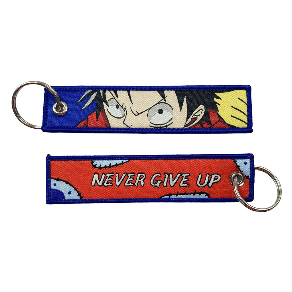 Porte-clés Anime une pièce avec mignon Jet Manga brodé, étiquette de clé à la mode pour accessoire de bijoux, porte-anneau, cadeau pour les Fans d'anime GEAR GLOW