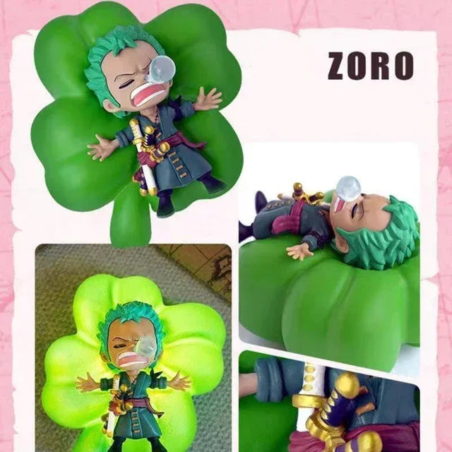 Une pièce boîte aveugle figurines veilleuse Luffy Zoro Nami Sanji Chopper doux rêve lumineux ornement Anime boîte Surprise cadeau jouet GEAR GLOW