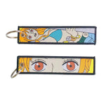 Porte-clés Anime une pièce avec mignon Jet Manga brodé, étiquette de clé à la mode pour accessoire de bijoux, porte-anneau, cadeau pour les Fans d'anime GEAR GLOW