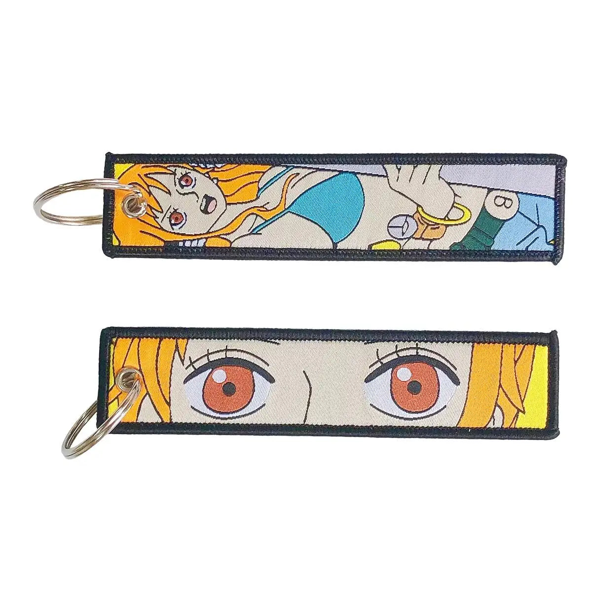 Porte-clés Anime une pièce avec mignon Jet Manga brodé, étiquette de clé à la mode pour accessoire de bijoux, porte-anneau, cadeau pour les Fans d'anime GEAR GLOW