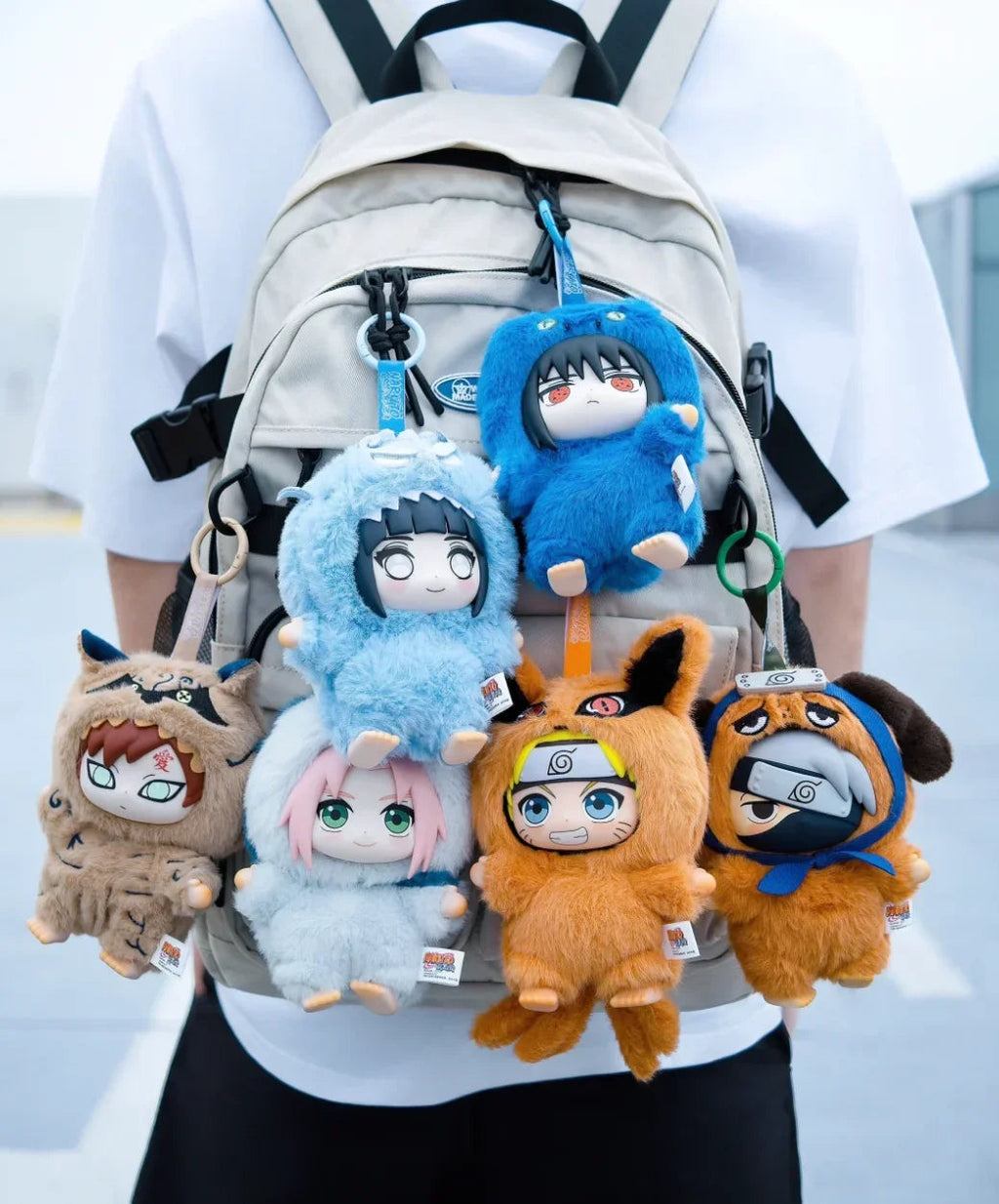 CHAUD! Shippuden Beast Party Series mignon en peluche poupée jouet dessin animé sac à dos pendentif Anime périphérique boîte-cadeau Naruto aveugle boîte cadeau GEAR GLOW