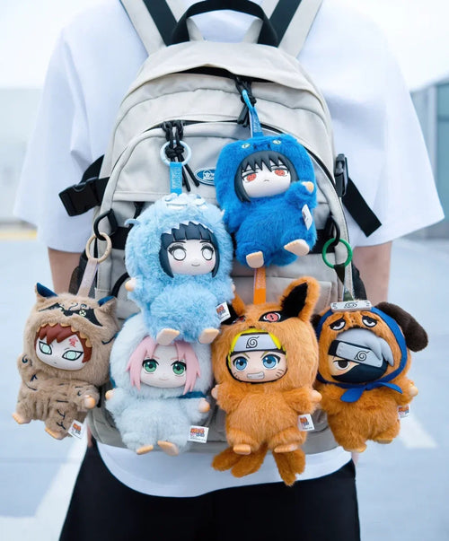 CHAUD! Shippuden Beast Party Series mignon en peluche poupée jouet dessin animé sac à dos pendentif Anime périphérique boîte-cadeau Naruto aveugle boîte cadeau GEAR GLOW
