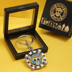 Nouveau Porte-clés Personnalisé One Piece Luffy Ace Chapeau de Paille, Pendentif Créatif d'Animation, Porte-clés Mignon pour Couple, Pendentif pour Sac ou Vêtements, Cadeau GEAR GLOW