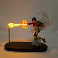 Figurine de dessin animé Portgas D Ace Monkey D Luffy, 18cm, une pièce, modèle périphérique, peut briller, décoration de bureau, jouet cadeau de noël GEAR GLOW