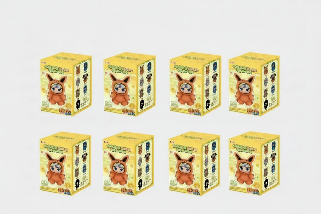 CHAUD! Shippuden Beast Party Series mignon en peluche poupée jouet dessin animé sac à dos pendentif Anime périphérique boîte-cadeau Naruto aveugle boîte cadeau GEAR GLOW