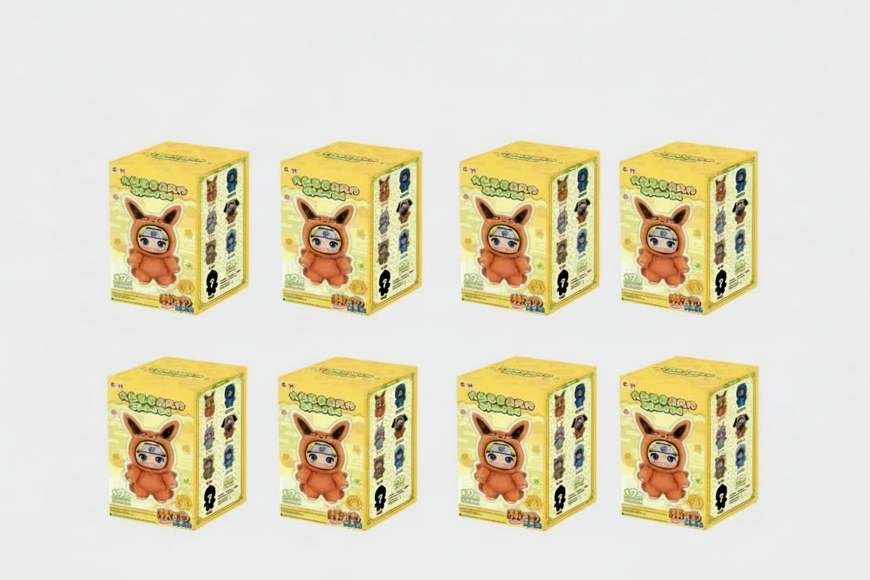 CHAUD! Shippuden Beast Party Series mignon en peluche poupée jouet dessin animé sac à dos pendentif Anime périphérique boîte-cadeau Naruto aveugle boîte cadeau GEAR GLOW