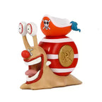 Anime une pièce Den Den Mushi Ace Luffy Law dessin animé Q-Version Action poupée téléphone escargot ver Figurine jouet ornement cadeaux de vacances GEAR GLOW