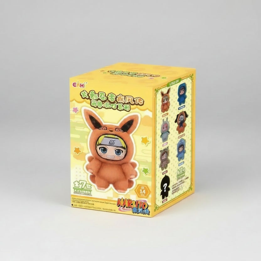 CHAUD! Shippuden Beast Party Series mignon en peluche poupée jouet dessin animé sac à dos pendentif Anime périphérique boîte-cadeau Naruto aveugle boîte cadeau GEAR GLOW