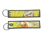 Porte-clés Anime une pièce avec mignon Jet Manga brodé, étiquette de clé à la mode pour accessoire de bijoux, porte-anneau, cadeau pour les Fans d'anime GEAR GLOW