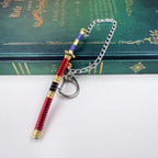 Mini épée de la série Roronoa Zoro, 9cm, avec chaîne Anti-perte, périphériques d'anime OP, Basil Hawkins, porte-clés en métal, cadeau pour les Fans GEAR GLOW