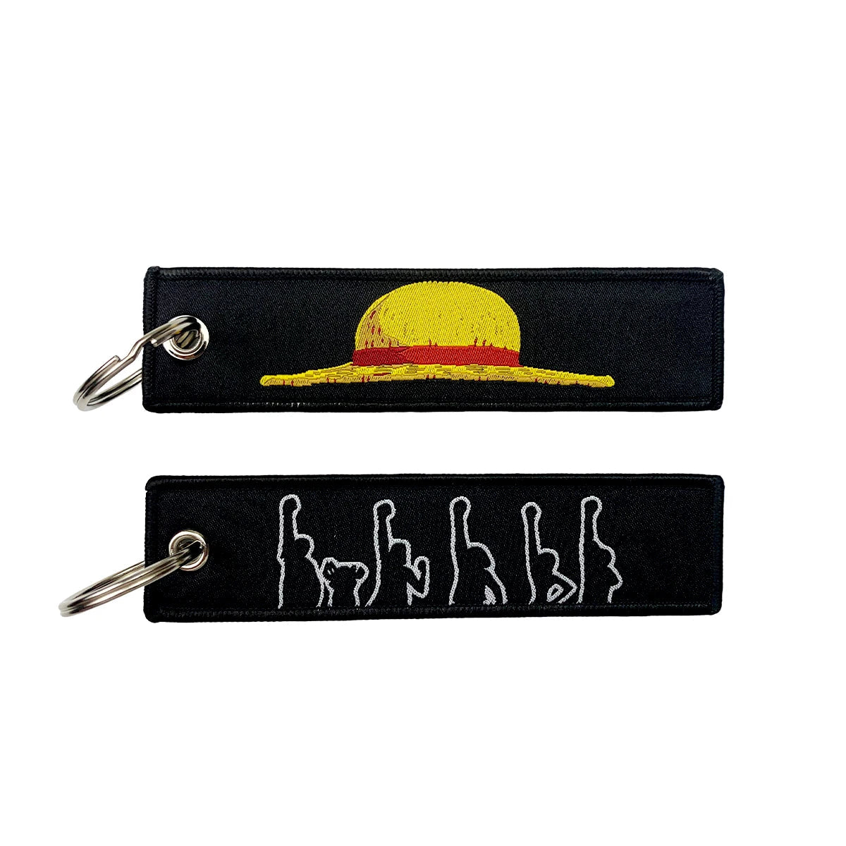 Porte-clés Anime une pièce avec mignon Jet Manga brodé, étiquette de clé à la mode pour accessoire de bijoux, porte-anneau, cadeau pour les Fans d'anime GEAR GLOW