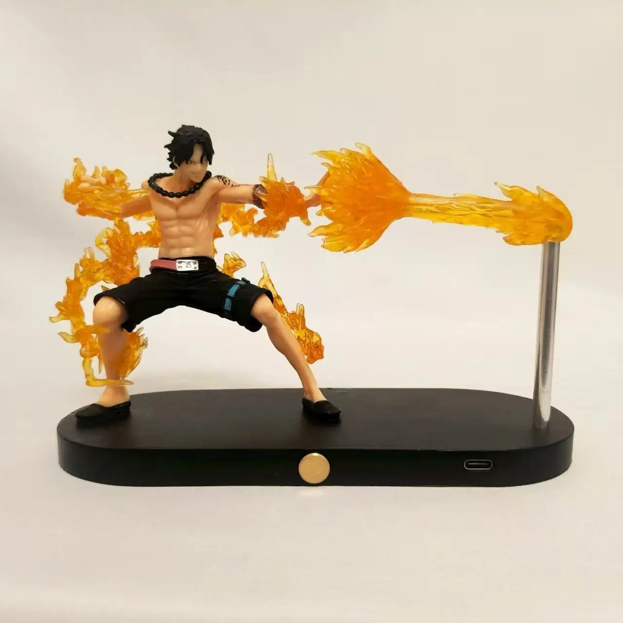 Figurine de dessin animé Portgas D Ace Monkey D Luffy, 18cm, une pièce, modèle périphérique, peut briller, décoration de bureau, jouet cadeau de noël GEAR GLOW