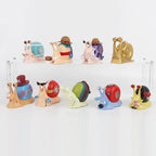 Figurine One Piece Luffy Den Den Mushi Doflamingo Law ZanTelephone Snail Worm, modèle de collection en PVC, jouet cadeau, 8cm, 9 pièces GEAR GLOW