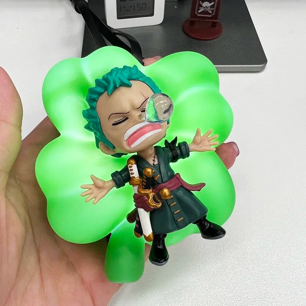 Une pièce boîte aveugle figurines veilleuse Luffy Zoro Nami Sanji Chopper doux rêve lumineux ornement Anime boîte Surprise cadeau jouet GEAR GLOW