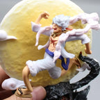 Figurine d'anime One Piece de 12 cm, fée de la lune Nika Monkey D Luffy Gear 5 avec lumière lunaire, figurine d'action, modèle de collection, jouets GEAR GLOW