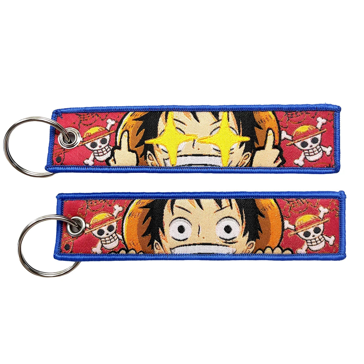 Porte-clés Anime une pièce avec mignon Jet Manga brodé, étiquette de clé à la mode pour accessoire de bijoux, porte-anneau, cadeau pour les Fans d'anime GEAR GLOW