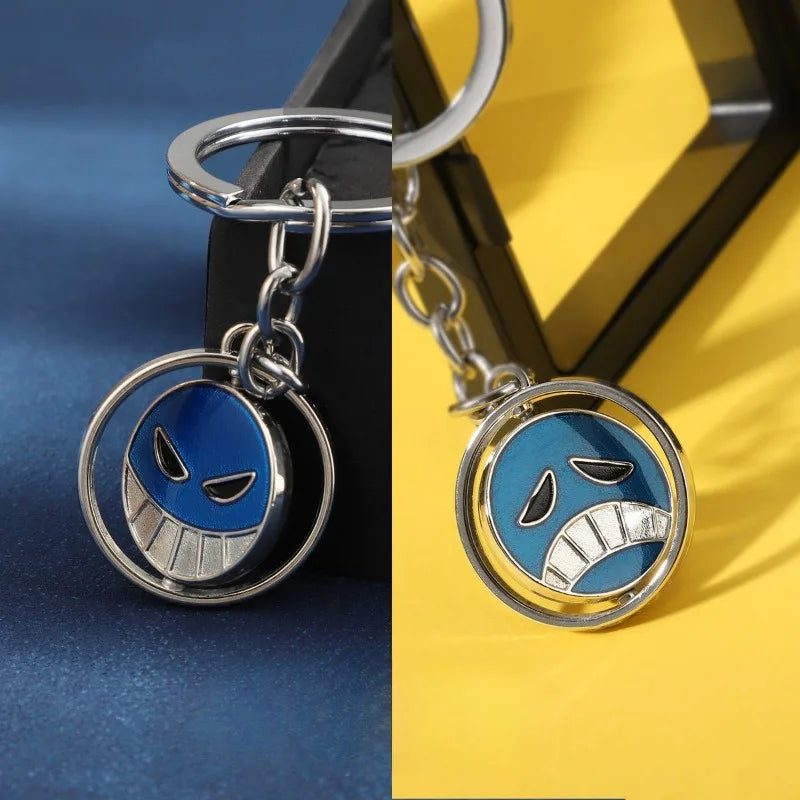 Nouveau Porte-clés Personnalisé One Piece Luffy Ace Chapeau de Paille, Pendentif Créatif d'Animation, Porte-clés Mignon pour Couple, Pendentif pour Sac ou Vêtements, Cadeau GEAR GLOW