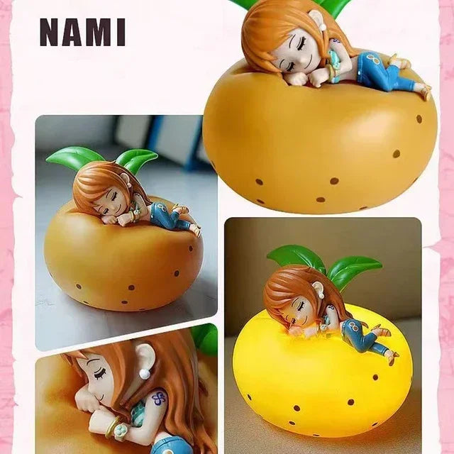 Une pièce boîte aveugle figurines veilleuse Luffy Zoro Nami Sanji Chopper doux rêve lumineux ornement Anime boîte Surprise cadeau jouet GEAR GLOW
