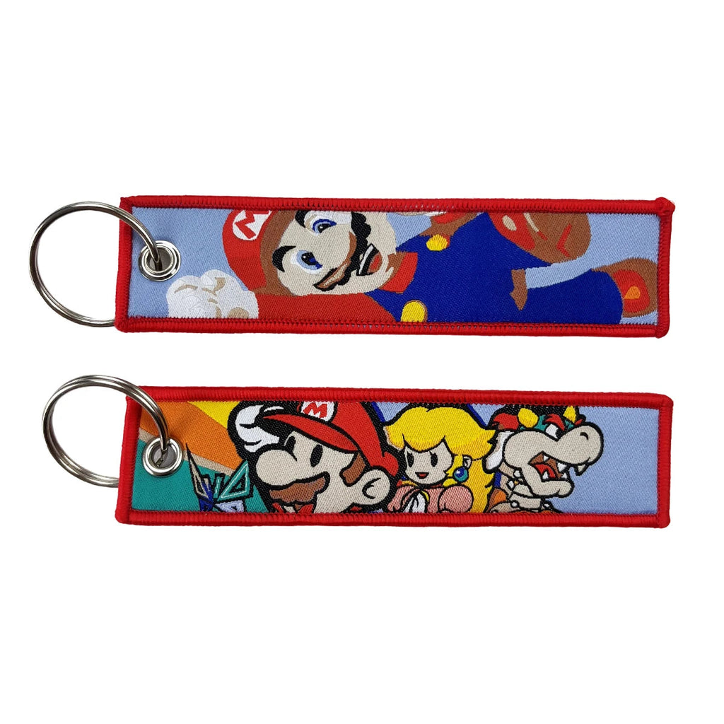 Porte-clés Anime une pièce avec mignon Jet Manga brodé, étiquette de clé à la mode pour accessoire de bijoux, porte-anneau, cadeau pour les Fans d'anime GEAR GLOW