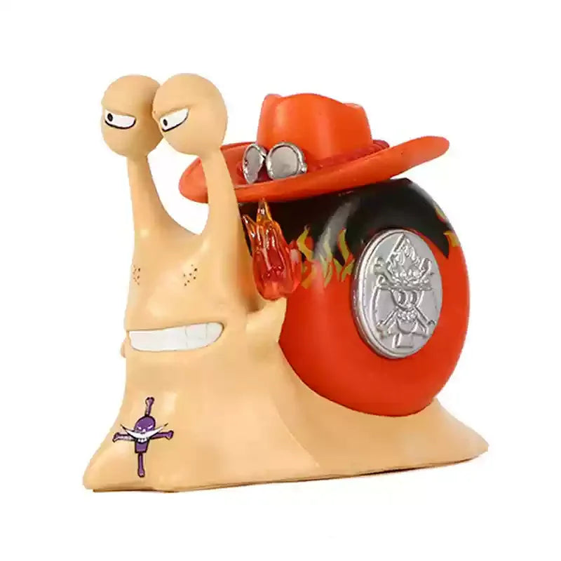 Anime une pièce Den Den Mushi Ace Luffy Law dessin animé Q-Version Action poupée téléphone escargot ver Figurine jouet ornement cadeaux de vacances GEAR GLOW