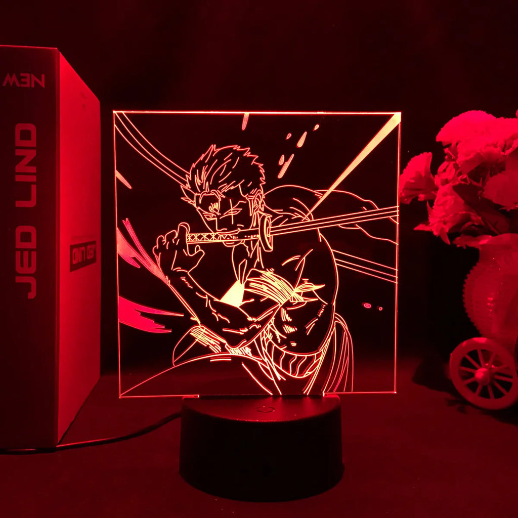 Anime une pièce voulait carte figurines d'action singe D Luffy Led acrylique support veilleuse pour enfants enfant Cool cadeau d'anniversaire GEAR GLOW