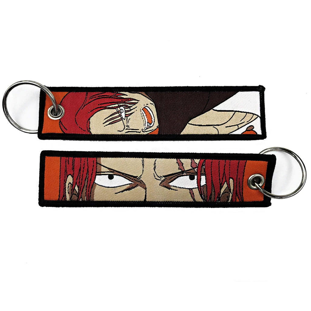 Porte-clés Anime une pièce avec mignon Jet Manga brodé, étiquette de clé à la mode pour accessoire de bijoux, porte-anneau, cadeau pour les Fans d'anime GEAR GLOW