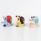 Figurine One Piece Luffy Den Den Mushi Doflamingo Law ZanTelephone Snail Worm, modèle de collection en PVC, jouet cadeau, 8cm, 9 pièces GEAR GLOW