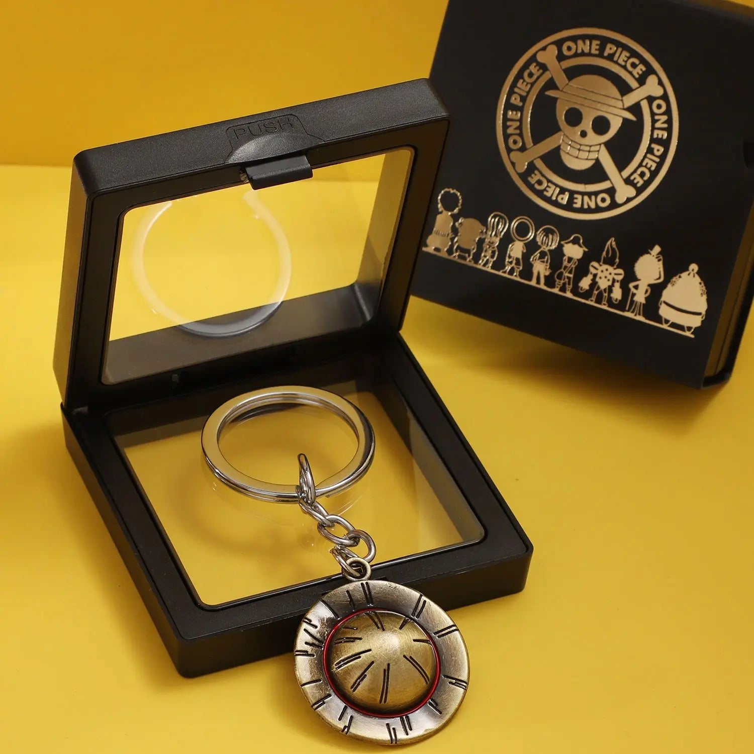 Nouveau Porte-clés Personnalisé One Piece Luffy Ace Chapeau de Paille, Pendentif Créatif d'Animation, Porte-clés Mignon pour Couple, Pendentif pour Sac ou Vêtements, Cadeau GEAR GLOW