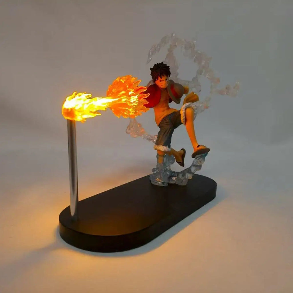 Figurine de dessin animé Portgas D Ace Monkey D Luffy, 18cm, une pièce, modèle périphérique, peut briller, décoration de bureau, jouet cadeau de noël GEAR GLOW