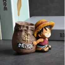 Bandai une pièce Luffy Anime périphérique de grande valeur dessin animé mignon grande capacité porte-stylo décoration bureau apprentissage universel GEAR GLOW