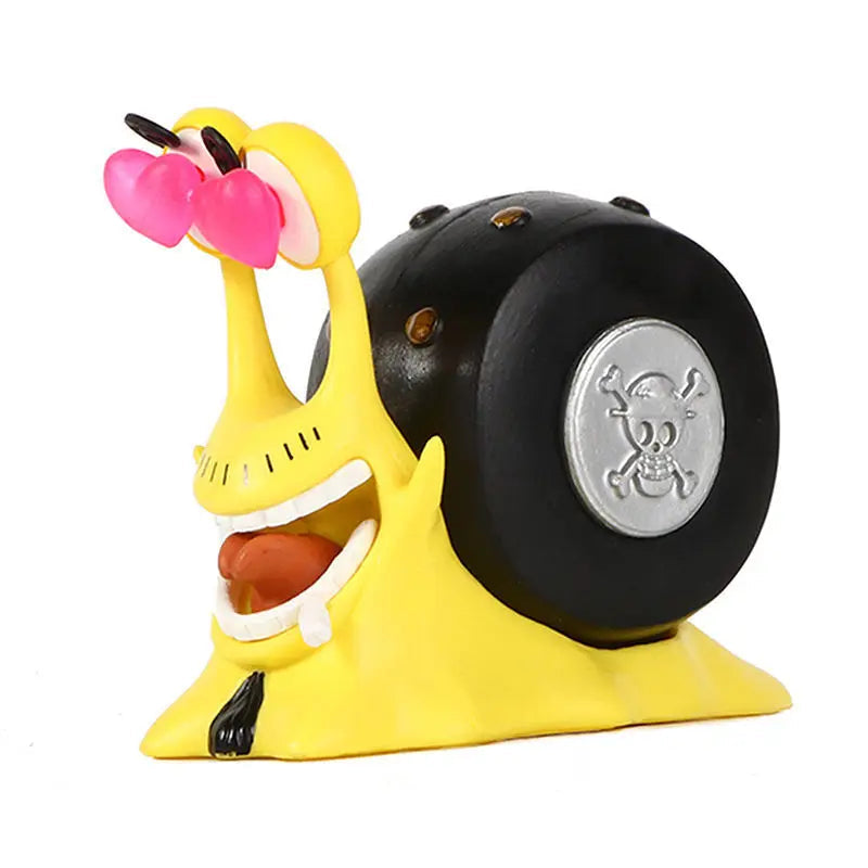 Anime une pièce Den Den Mushi Ace Luffy Law dessin animé Q-Version Action poupée téléphone escargot ver Figurine jouet ornement cadeaux de vacances GEAR GLOW
