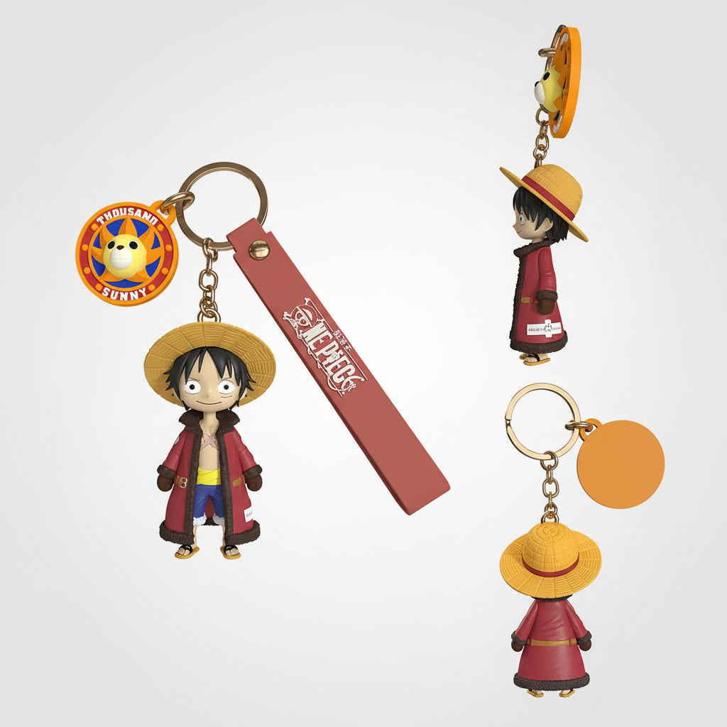 Véritable une pièce Anime Figure singe D Luffy Chopper dessin animé porte-clés sac ornement poupées enfants cadeau d'anniversaire jouet de noël cadeaux GEAR GLOW